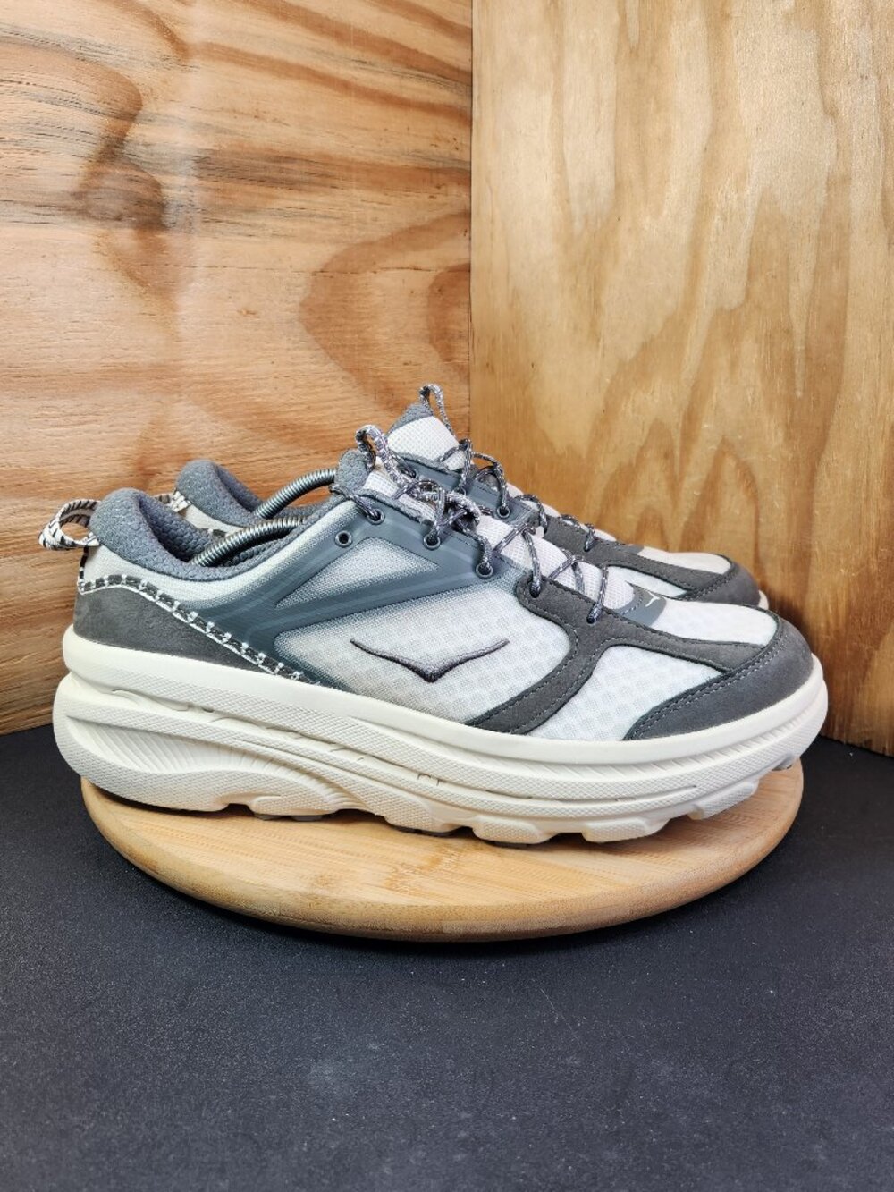 New Hoka Bondi B3LS Mens White Running Shoes Sneakers Size 13